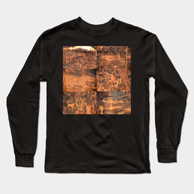 Rochester Creek Utah petroglyph site Long Sleeve T-Shirt by dltphoto